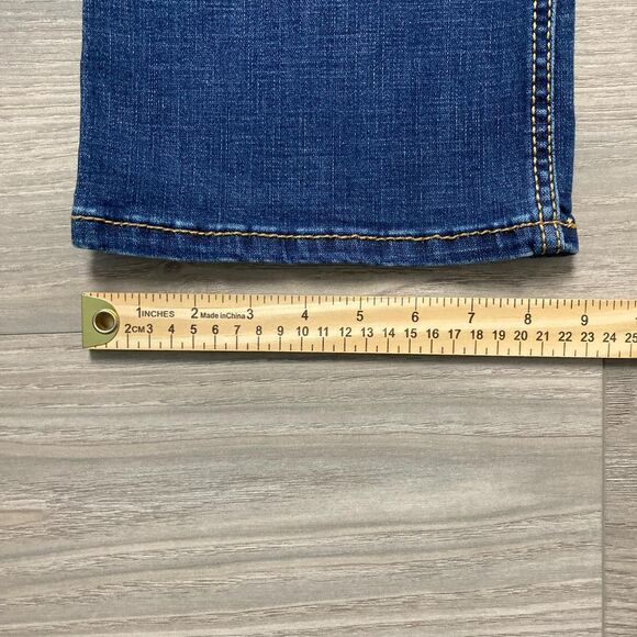 Vintage Y2K Western Style Wrangler Low Rise Bootcut Blue Jeans Size 11x32 - Picture 3 of 8
